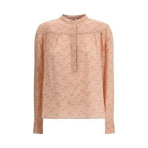 Kristina Ti Light Pink Silk Pattern Women's Shirt